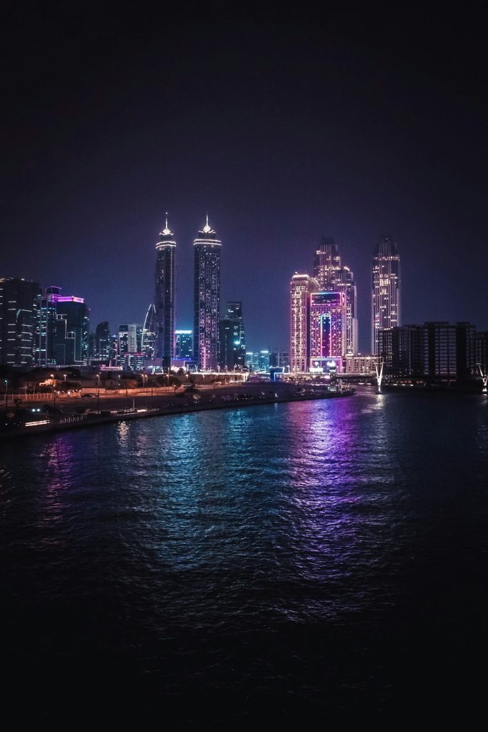 Dubai night city